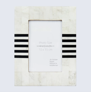 El marco de fotos moderno personalizado más vendido hecho a mano de acrílico y madera con incrustaciones de hueso y resina de la colección - Product Image 6