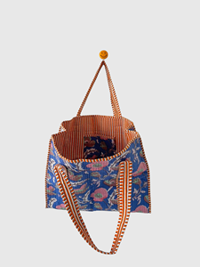 Sac fourre-tout bohème à motifs floraux, en coton brodé, fermeture ouverte, sac de shopping pour femmes, toutes saisons - Product Image 4