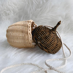 Nouveautés sortie enfants sacs rotin gland mignon épaule sacs à main enfants bandoulière été sac ludique - Product Image 2