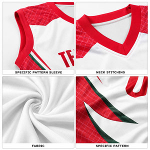 Ensemble de maillot de basket-ball sublimé à feuilles tropicales bleues pour hommes, uniforme sans manches à col en V - Product Image 6