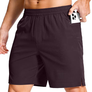 Pantalones Cortos de Tenis Ligeros para Hombre al por Mayor de Fábrica, Ecológicos, Transpirables, con Diseño Sólido y Cintura Elástica para Entrenamiento - Product Image 1