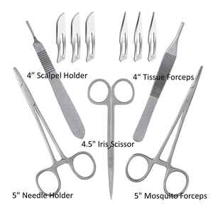 Professional Suture Practice Kit Medical Science Nurse Training Dental Lab Custom Metal Steel Surgical Set With Leather Case - Product Image 3