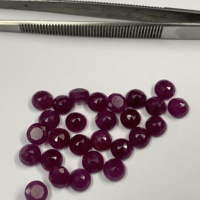 Acheter Original Indien Rubis Rose Naturel 2mm-8mm Rond Faceted Cut AAA Grade Handmade Inde Astrological Certified Loose Gemstones
