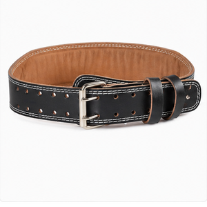 Weightlifting Leather Belt Power Training Synthetic Gym Exercise Lower <b>Back</b> <b>Support</b> by Standard International - Product Image 3