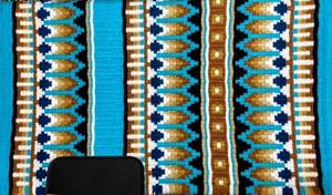 Couverture de selle occidentale tissée à la main de qualité supérieure en laine de Nouvelle-Zélande pour l'équitation à la ferme, la randonnée équestre et les spectacles - Product Image 2
