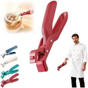 Nuovo 2026 Pinza Multiuso Antiscottatura per Piatti e Pentole, Rosso, con Poggiacucchiaio e Clip per Pentole - Product Image 1
