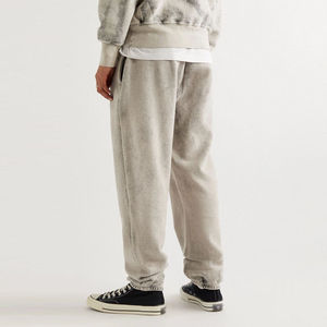 Pantalon de jogging décontracté pour homme en molleton délavé, léger, 100 % coton, coupe droite, respirant, séchage rapide, effet délavé - Product Image 2