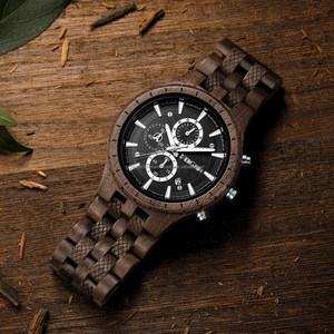 Fashion New Trend Custom Wood <b>Watch</b> Case Strap Multifunction Chronograph Men Wrist Wooden Quartz <b>Watches</b> By FWE - Product Image 3