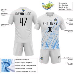 Uniforme de Voleibol de Fabricación Profesional, Nuevo Diseño 2026, Uniforme Deportivo de Alta Calidad con Sublimación Completa en Blanco y Azul Claro - Product Image 3