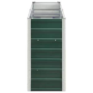 Grand bac à fleurs de jardin durable en acier galvanisé vert, jardinière surélevée pour plantes et fleurs - Product Image 4