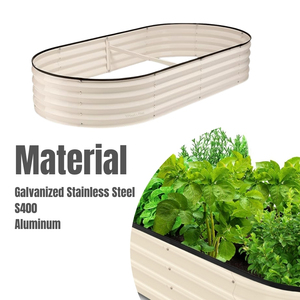 Vente en gros jardinière surélevée en acier galvanisé longue jardinière légumes fleurs herbes mobilier d'extérieur OEM ODM - Product Image 2