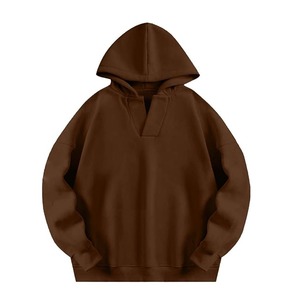 เสื้อฮู้ดสีชมพูแบบยูนิเซ็กซ์ ทรงโอเวอร์ไซส์ สีพื้น ผ้าถักเฟรนช์เทอร์รี่ แขนปกติ ใส่ได้ในฤดูหนาว ระบายอากาศได้ดี - Product Image 3