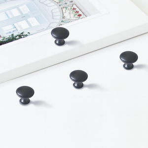 Pomo Moderno de Aleación de Zinc Negro Mate para Gabinetes de Cocina, Baño, Cómodas y Mesitas de Noche, Tirador de Cajón, Herrajes para Muebles, OEM Disponible - Product Image 3