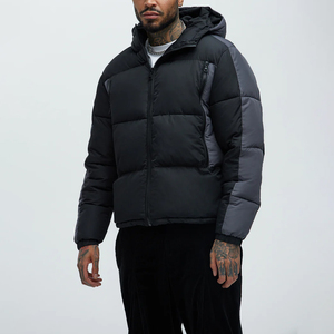 Veste matelassée unisexe personnalisée de haute qualité, style décontracté, col montant brillant, à capuche, vente en gros, toutes tailles - Product Image 1