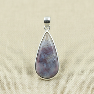 Natural <b>Red</b> Moss Agate Teardrop Pendant 925 Sterling Silver Rose Gold Yellow Gold Plated Handmade Boho Jewelry Gift for Women - Product Image 5