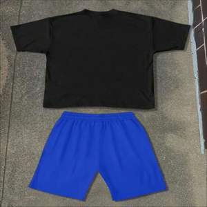 Conjunto de Camiseta de Manga Corta y Pantalones Cortos de Verano para Hombre, Talla Grande, Estilo Casual Urbano, Traje de Dos Piezas, Fabricante de Ropa Personalizada al por Mayor - Product Image 3