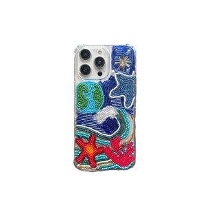 Funda de Teléfono Personalizada con Cuentas Bordadas y Diseño Artístico, Funda de Teléfono de Lujo con Bordado de Cuentas Coloridas - Product Image 2