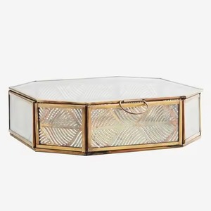 Fine Metal Glass Jewelry <b>Box</b> Organizer Storage for Rings <b>Earrings</b> Necklace Daily Use - Product Image 3