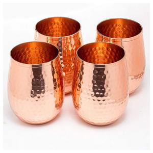 Elegant Pure Copper Drinking Mug Handmade Polished Copper Coffee Tea Mug by Madiha Art and Crafts - Product Image 3