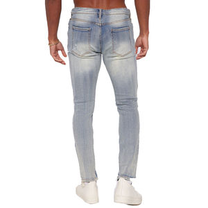 Unisex High Quality Custom Streetwear Contrast Paint Splashed Slim <b>Flared</b> <b>Jeans</b> Stacked Flare Denim Pants - Product Image 3