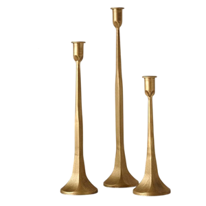 Premium Taper Candle Holder Set 2 Vintage Gold Metal Handmade Eco-friendly Candlestick Holders Elegant Home Christmas - Product Image 3
