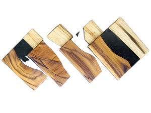 Royal Essence ชุดจานชามเรซินฝังด้วยมือและจานรองแก้วทำจากไม้ที่ทันสมัยสำหรับรับประทานอาหารสุดหรูของขวัญตามเทศกาล - Product Image 5