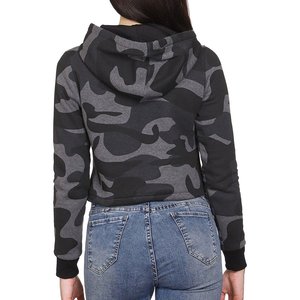 High Quality Custom Women's Embroidered Oversized Fleece Crop <b>Top</b> Hoodie Hip Hop Style Streetwear Crop <b>Top</b> Hoodie - Product Image 5