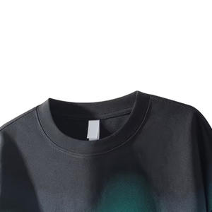 T-shirt tricoté à manches courtes pour homme, imprimé tie-dye de haute qualité, coupe ample, respirant, infroissable, impression numérique tendance - Product Image 4