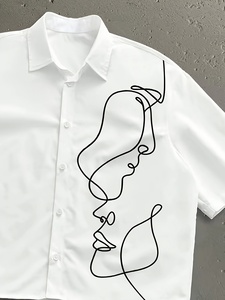 เสื้อโปโลแขนสั้นทรงหลวมโอเวอร์ไซส์สำหรับผู้ชายเสื้อเชิ้ตผ้าฝ้ายถักสะพายไหล่ทรงหลวมออกแบบได้ตามต้องการ - Product Image 5