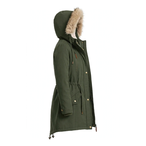 Abrigo Parka de Invierno con Cuello de Piel, Grueso, Cálido, Ecológico, Estilo Urbano, Chaqueta Larga Acolchada con Capucha - Product Image 2