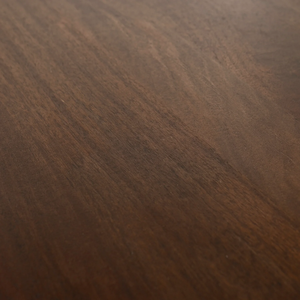 Table de salle à manger en bois de manguier massif de couleur noyer, design organique, bords incurvés, forme carrée, pieds en bois simples, pour la maison et la cuisine - Product Image 6