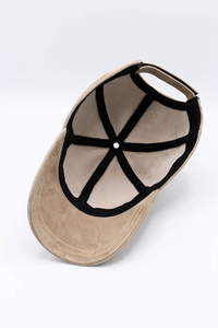 Unisex Adjustable 6-Panel Breathable <b>Waterproof</b> Suede Leather Baseball <b>Cap</b> Stylish Classic Sporty for Men Women - Product Image 4
