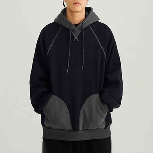 Factory Custom Designer Hoodie for <b>Men</b> 100% Cotton High Quality Embroidery Print Plus Size Drawstring <b>Pullover</b> Wholesale Supply - Product Image 4
