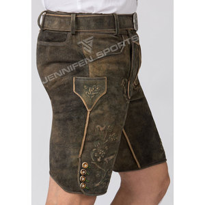 Último Modelo 2026: Lederhosen Bávaros para Hombre, de Piel de Cabra, Traje Tradicional de Oktoberfest con Técnica de Bordado - Product Image 4