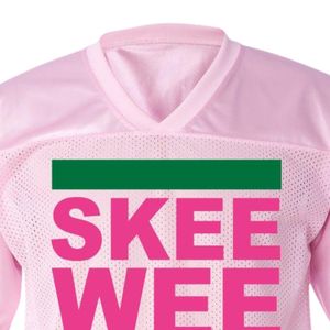 Camiseta Deportiva de Manga Corta para Mujer, Estilo Fútbol, Color Rosa, con Estampado Gráfico Verde y Rosa, Informal, Ligera - Product Image 3