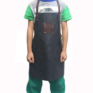 Multi-Purpose Heavy Duty Premium Quality Cowhide Split <b>Leather</b> Sleeveless Drink/Food Use Fire Resistant Breathable Safety <b>Apron</b> - Product Image 1