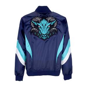 Veste de baseball en satin personnalisée avec logo d'équipe, fabrication sur mesure OEM - Product Image 3
