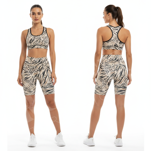 Shorts de cyclisme sans couture personnalisables pour le yoga, la gym et le fitness – Extensibles, respirants, avec contrôle du ventre - Product Image 3