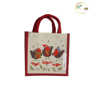 Stylish Eco Friendly Jute Picnic Tote <b>Bag</b> with Printed Logo for Branding - Product Image 2