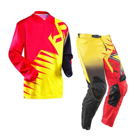 Ensemble de vêtements de moto confortables et respirants, taille plus, manches courtes, maillot de motocross, pantalon, combinaison de course, % polyester