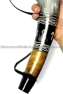 Corne d'bufflonne artisanale authentique polie en matériau naturel pour un son clair et puissant, idéale pour les rituels culturels et les festivals - Product Image 4