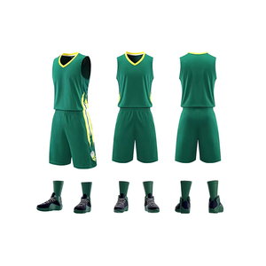 Ensemble de maillots de basket-ball respirants pour hommes, personnalisables, 100% polyester, réversibles - Product Image 5