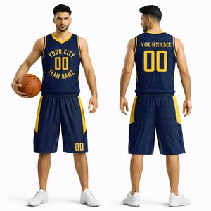 Uniforme de Baloncesto de Manga Corta para Hombre, Diseño Personalizado, Color Sólido, Gran Venta, Talla Grande, Precio Bajo - Product Image 1