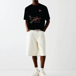 Camiseta con Logotipo Personalizado, 240GSM, Oversize, Corte Recto, Algodón Grueso, Hombros Caídos, para Hombre - Product Image 5