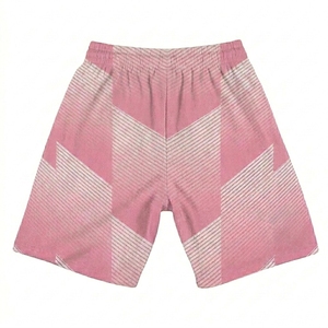 Conjunto de Uniforme de Baloncesto Rosa Sublimado Personalizado, Unisex, Transpirable, con Estampado Geométrico, Camiseta sin Mangas y Pantalones Cortos, para Equipos, Todas las Temporadas - Product Image 5