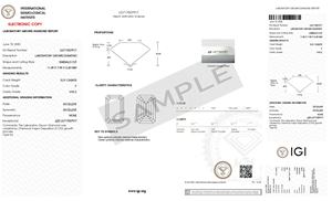 5.01 Carat F Blanc VVS2 Clarté Émeraude Coupe CVD Lab Grown Diamond 11.49 MM IGI Certificat Déclaration Anneau Boutique Bijoux - Product Image 2
