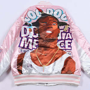 Chaqueta Varsity extragrande con cuello en V, estampado sublimado en toda la prenda, hombros caídos, tallas XXS-9XL, para hombre. - Product Image 6