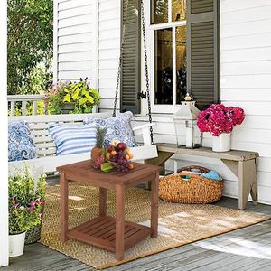 Tavolino Quadrato da 17,7 Pollici per Patio/Interno-Esterno, per Veranda e Giardino - Product Image 3
