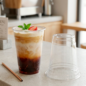 Wholesale QUANG QUAN 95mm Transparent Disposable PP Single Wall <b>Cup</b> 16/22/24oz Recyclable <b>Cups</b> For Iced Coffee Cold <b>Drinks</b> Tea - Product Image 3