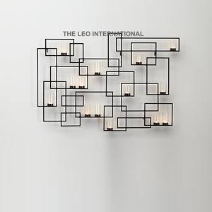 Aplique de pared de metal fundido artesanal, portavelas único de hormigón para decoración de sala de estar, diseño de hojas, arte creativo, decoración moderna para el hogar. - Product Image 3